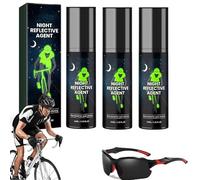Zytuuob Glow in The Dark Spray Paint,100ml Long Lasting Reflective Glow Paints, Night Visibility Brighten Spray Paint for Christmas Decoration, Clothes, Bicycles, Skateboards, Fabric. (3PCS,Green)