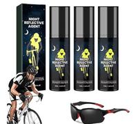 Zytuuob Glow in The Dark Spray Paint,100ml Long Lasting Reflective Glow Paints, Night Visibility Brighten Spray Paint for Christmas Decoration, Clothes, Bicycles, Skateboards, Fabric. (3PCS,Yellow)