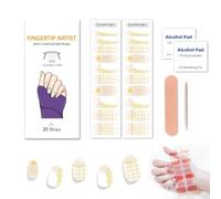 Zytuuob Semi Cured Gel Nail Strips, Works with Any Nail Lamps, Salon-Quality, Long Lasting Waterproof, for Fingernails Decor Manicure - includes 2 Prep Pads, Nail File & Wooden Stick. (50)