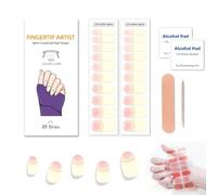 Zytuuob Semi Cured Gel Nail Strips, Works with Any Nail Lamps, Salon-Quality, Long Lasting Waterproof, for Fingernails Decor Manicure - includes 2 Prep Pads, Nail File & Wooden Stick. (45)