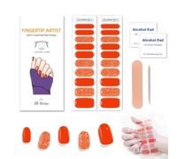 Zytuuob Semi Cured Gel Nail Strips, Works with Any Nail Lamps, Salon-Quality, Long Lasting Waterproof, for Fingernails Decor Manicure - includes 2 Prep Pads, Nail File & Wooden Stick. (11)