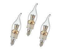 ZYUJIA E14 LED Candle Bulbs 10W Small Screw Candelabra LED Light Bulbs Not Dimmable Warm White 3000K Chandelier Bulbs(Equivalent to 90W) 3 Packs