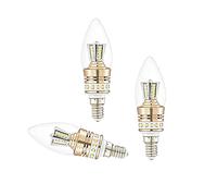 ZYUJIA E14 LED Candle Bulbs Not Dimmable 8W,80W Equivalent,Small Edison Screw 800LM Chandelier Bulbs,Cool White 6000K Vintage Filament Energy Saving Candelabra Bulb Pack of 3