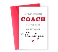 Zyulin Coach Thank You Card with Envelope, Basketball Baseball Soccer Softball Football Volleyball Coaches Gifts, Coach Appreciation Gifts for Men Women