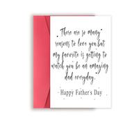 Zyulin Happy Fathers Day Cards Gifts for Boyfriend Husband, Sweet Father's Day Card Gift from Wife Girlfriend, Wonderful Father's Day Card to My Favorite Father