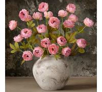 ZYUQFAN 6 Pcs Peony Artificial Flowers for Vase -71cm, Pink Flowers | Silk Peonies Bouquets Fake Peonies Branches with Stems for DIY Bouquet Centerpieces Wedding Fillers Shower (6, Pink)