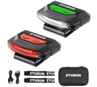 Zyusun 2-Pack Rechargeable Cap Light,Portable headlamps,Clip on Hat with Motion Sensor,Lightweight IPX4 Waterproof,White/Red/Green Night Vision LED Lights for Hunting Fishing Camping Hiking Cycling
