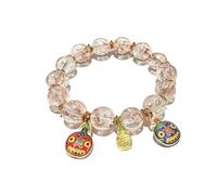 Zyuzles Luminous Glass Beads Bracelet, Firefly Beaded Stretch Bracelet, Popular Items, Glow in the Dark Beads Bracelet, Trending Gifts for Women, Standard size, Glass, glass