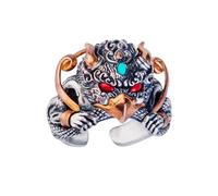 Zyuzles Punk Gothic Owl Ring,Owl Totem Ring,Greek Mythology Jewelry,Adjustable Copper Ring,Retro Bird Rings Jewelry Gift for Men Women