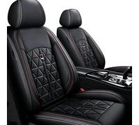zyver 2PC Waterproof Napa Leather Front Car Seat Covers For Hyundai,Compatible With Airbags,Auto Seat Cushions(Black)