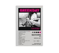 ZYWPRINT Green Day-Saviors Poster, Hit Music Album Cover Canvas Posters Pop Aesthetic Wall Art Prints for Bedroom Decoration 08x12inch(20x30cm) Unframe