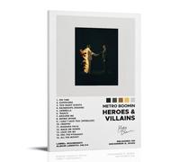 ZYWPRINT Metro Boomin - Heroes & Villains Music Album Cover Canvas Print For Living Room Decor12x18inch(30x45cm) Frame-style