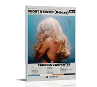 ZYWPRINT Sabrina Carpenter-Short N' Sweet (Deluxe) Poster, Retro Aesthetic Wall Art Canvas Printings for Bedroom Living Decoration 12x18inch(30x45cm) Frame-style