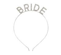 ZYWQ Rhinestone Bride Headband Elegant Crown Bachelorette Party Headbands (Silver)
