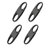 ZYWQ Zipper Lock Clips, 4 PCS Zipper Clips Anti Theft - Keep The Zipper Closed - Zipper Pull Replacement for Traveling Camping (Black)