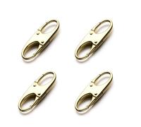 ZYWQ Zipper Lock Clips, 4 PCS Zipper Clips Anti Theft - Keep The Zipper Closed - Zipper Pull Replacement for Traveling Camping (Gold)