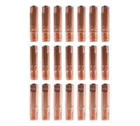 ZYWUOY 21-Piece MIG Welding Contact Tip Kit for 15AK Torch - Copper Nozzles in 0.8mm, 1.0mm & 1.2mm Sizes, M6 Thread, 24mm Length, Compatible with Standard MIG Wire