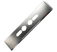 ZYWUOY 304 Stainless Steel Lock Box, Adjustable Gap Strike Plate, Thickened Door Reinforcement, Smooth Edges, Bidirectional Install, Silver, 54.5x11x3.8cm