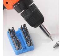 ZYWUOY 33-Piece Screwdriver Bit Set, Hex for torx Tri-Wing Spanner Bits for Electronics Automotive Repair, Metal Bits in Blue Case