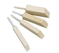 ZYWUOY 4-Piece Wool Grinding Head Set for 3mm Shank Rotary Tools, Mirror-Polishing Wheels in 6x6mm/8x8mm/10x10mm/12x12mm Sizes, Fine-Finish Abrasive Wheels for Stainless Steel, Metal, Jade & Glass