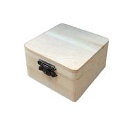 ZYWUOY 5Pcs Plain Wooden Storage Box Plain Natural Wooden Packing Box Storage Box Box Small Large Big Craft Trinket Box 8 * 8 * 4.5Cm