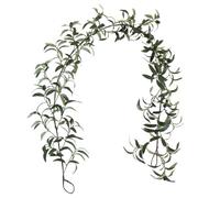 ZYWUOY Artificial Olive Garland, Fake Vine with Fruit, 170cm Green Leafy Decoration for Home, Wedding, Party, Fireplace, Wall Decor