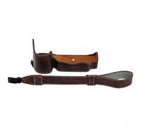 ZYWUOY Brown PU Leather Camera Body Case for D850(Dark Brown) | Brown finish, for durable synthetic leather, semi-enclosed design, quick for access, protects body