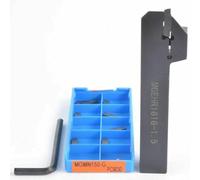 ZYWUOY Carbide Grooving Tool Holder MGEHR1616-1.5 with 10× MGMN150-G Inserts for CNC Turning - 16×16×100mm Shank, 1.5mm Groove Width, PC9030 Grade