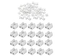 ZYWUOY CH2 Push-In Quick Wire Connector, 100 pcs White Terminal Block for 0.3-2.5 mm² Stranded / 0.3-0.5 mm² Wire, 10A 220V, Flame-Retardant Polypropylene & Steel