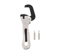 ZYWUOY Compact Adjustable Wrench, Self-Adjusting Spanner, Mini Wrench for Tight Spaces, 5/16" to 3/4" Range, Stainless Steel, Dual Function Socket Screwdriver, Home Repair Tool