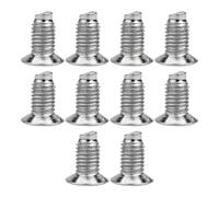 ZYWUOY Flat Turning Needle Plate Screws, Metal Sewing Machine Replacement Parts for Smooth Operation, 10pcs 4.2x4.2x8.1mm