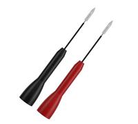 ZYWUOY Multimeter Probe, 1mm Pin Non-Destructive Tip for 2mm Socket, Stainless Steel and Nylon 8.5cm Red Black 2-Pack