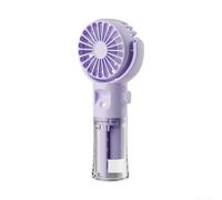 ZYWUOY Portable Misting Fan, Rotating Rechargeable Mist Humidifier Fans Mini Desktop Handheld Water Mist Spray Fan for Kid Student Travel Camping(Purple)