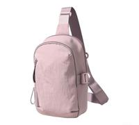 ZYWUOY Portable Shoulder Bag for MSI Claw 8 AI+ Compact(Pink) | for heavy-duty nylon fabric, multiple interior pockets, AC adapter storage, shockproof padding, pink to black colors