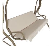 ZYWUOY Replacement Swing Seat Cover, Garden Swing Bench Replacement Cushion Cover 150cm Swing Cover Chair Waterproof Seat Pad Cover Fit for 2 and 3 Seater Swing Chairs, Beige