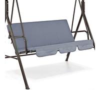ZYWUOY Replacement Swing Seat Cover, Garden Swing Bench Replacement Cushion Cover 150cm Swing Cover Chair Waterproof Seat Pad Cover Fit for 2 and 3 Seater Swing Chairs, Gray