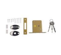 ZYWUOY Security Door Lock, Anti-Theft Lock, Cross-Key Double Rod Pipe Well Lock, Copper Iron Invisible Concealed Design for Secret Sliding Passage Doors, Pack with 3 Keys