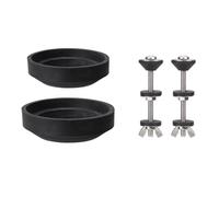 ZYWUOY Stainless Steel Toilet Tank Bolts, M6 Rust-Proof Screws with 2 & 3 Inch Foam Gaskets, Leak-Proof Seal Kit for Cistern Repair, Bathroom Plumbing Fixtures, 2-Pack