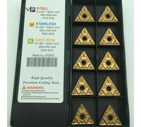 ZYWUOY TNMG160408-HQ Carbide CNC Turning Inserts, 10-Piece Set for Steel Machining, High-Grip LF9011 Grade with Tight Tolerance & Long Tool Life