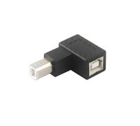 ZYWUOY USB 2.0 Type B 90 Degree Adapter, Male to Female Printer Scanner Extender, Black Right Angle Connector