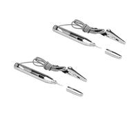 ZYWUOY Voltage Tester Pen, Circuit Tester, Automotive Test Light, 6-24V Electrical Diagnostic Tool with Crocodile Clip for Car, Motorcycle, Truck Fuse and Bulb Quick Check, Silver, 2 Pack