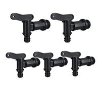 ZYWUOY Water Butt Tap Replacement, Plastic Water Butt Tap & Nut for Garden Storage Bucket Rain Barrel Snap or Push Fit, Black