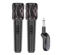 ZYWUOY Wireless Microphones, 2.4G Rechargeable Microphone with for DSP Noise Cancellation for Karaoke Machine, Speech, Party Singing(two microphones)