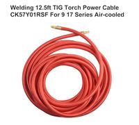 ZYWUOY Worldwide Superflex TIG Torch Power Cable, 25 ft Length with 3/8" x 24 RH Connection, Compatible with CK9 and CK17 Air-Cooled Torches