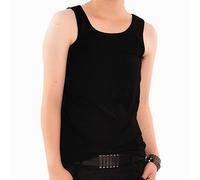 ZYX Chest Binder Tomboy Trans Lesbian Mesh Stretchy Compression Long Tank Top (Color : Black, Size : L)