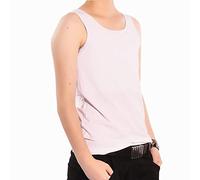 ZYX Chest Binder Tomboy Trans Lesbian Mesh Stretchy Compression Long Tank Top (Color : White, Size : M)