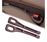 ZYXDMMJH 2 Pcs Car Seat Gap Filler Organiser For Audi A4 Cabriolet B7 8H 2005 2006 2007 2008, Leak Proof Filling Strip Car Accessories for Keys Phones Wallets,Brown