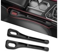 ZYXDMMJH 2 Pcs Car Seat Gap Filler Organiser For Lincoln Continental X 2017 2018 2019 2020 2021, Leak Proof Filling Strip Car Accessories for Keys Phones Wallets,Black
