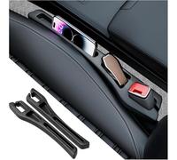 ZYXDMMJH 2PCS Car Seat Gap Filler For Nissan Juke I 2010-2013 2014 2015 2016 2017 2018 2019, Vehicle Mounted Leak Proof Filling Organiser Pads Fill the Gap Between Seat & Console,Black
