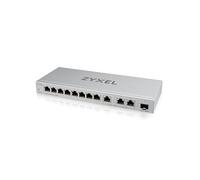 Zyxel 12 Port Network Ethernet Switch | Web-Managed | 10G | XGS1250-12 | 8x 1G + 3x 10G + 1x 10G Fiber SFP+ Ports, Power Adapter Included, LED Indicators, Smart Fan